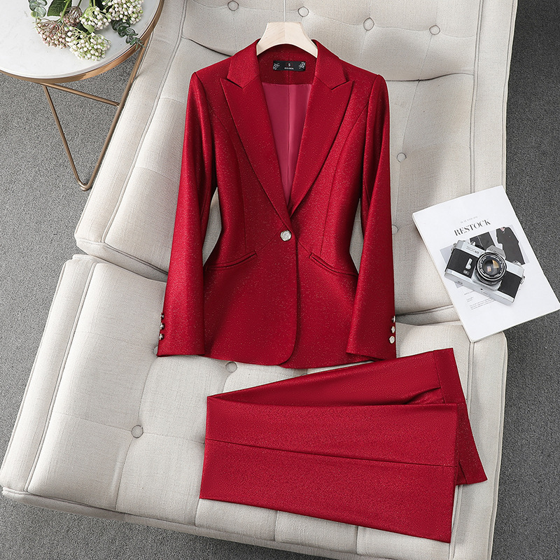 Formal Winter Wear Women Jacket - Ofis Kadınları Resmi Pantolon Takım Elbise