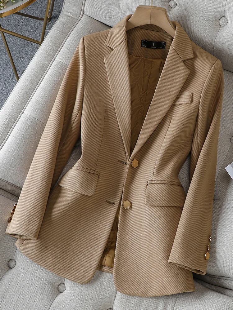 Formal Winter Wear Women Jacket - Moda Bayanlar Blazer Kadın Yeşil Siyah