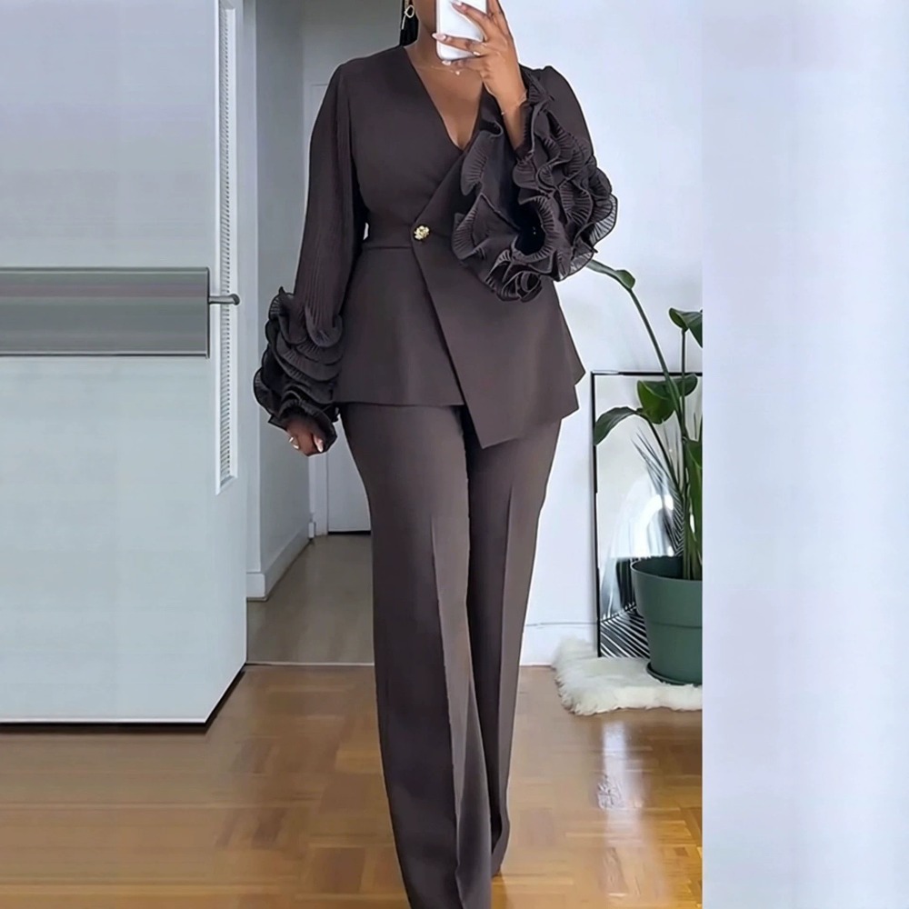 Women Formal Wear Set - Kadın 2 Parça Pantolon Takım Elbise