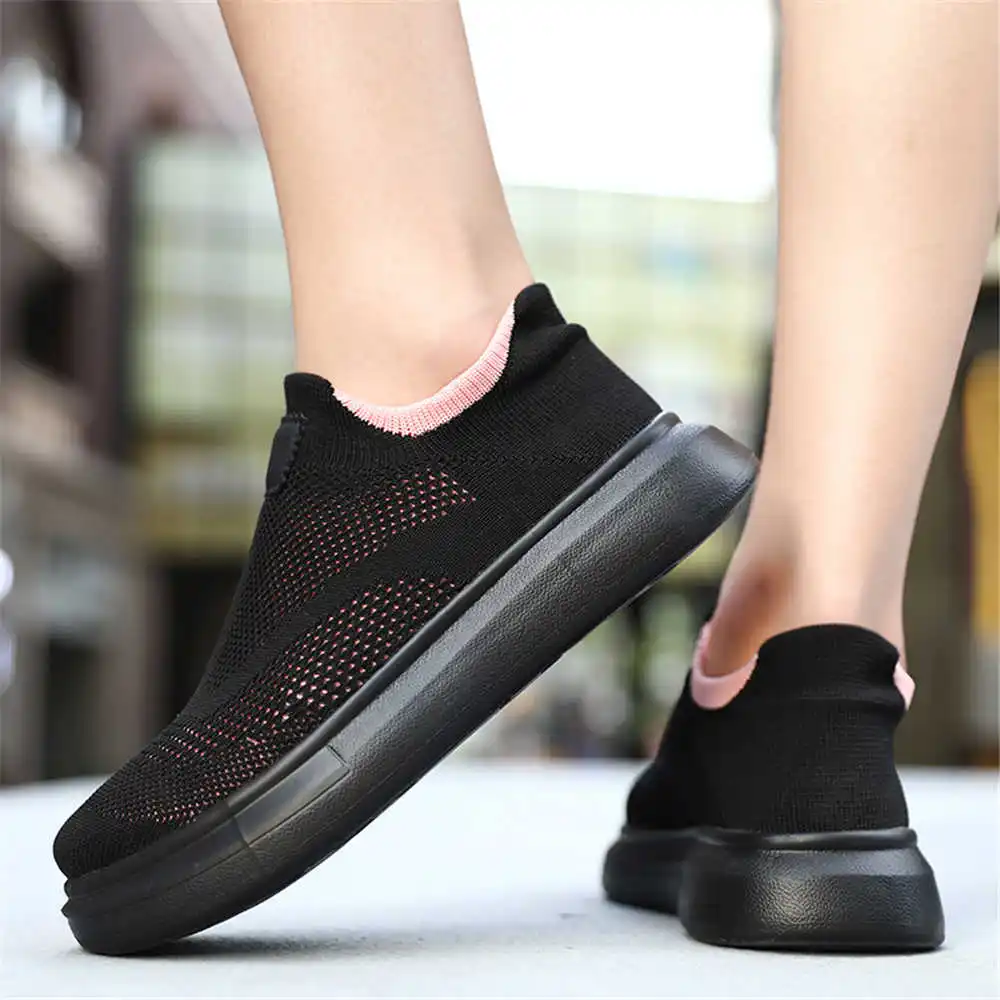 Women Formal Upper Wear - Platform çorap kahverengi ayakkabı kadın kaykay
