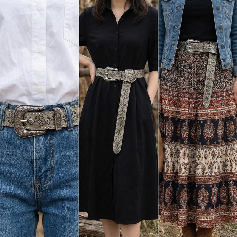 31BF Klasik Retro Kemer Özelli - Women Formal Wear Western incelemesi ve fiyatı