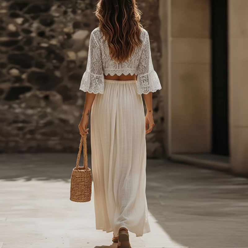 Kadınlar İçin Bohem Dantel İki - Women Formal Wear Set incelemesi ve fiyatı
