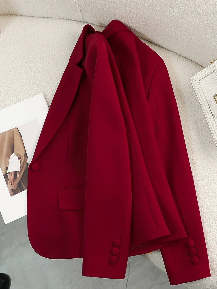 Kadın Blazer Bayan Kırmızı Yeş - Formal Winter Wear Women Jacket incelemesi ve fiyatı