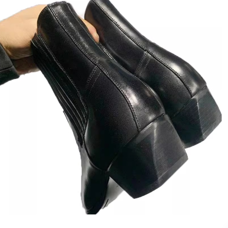 Erkek Siyah Deri Western Chels - Women Formal Wear Western incelemesi ve fiyatı