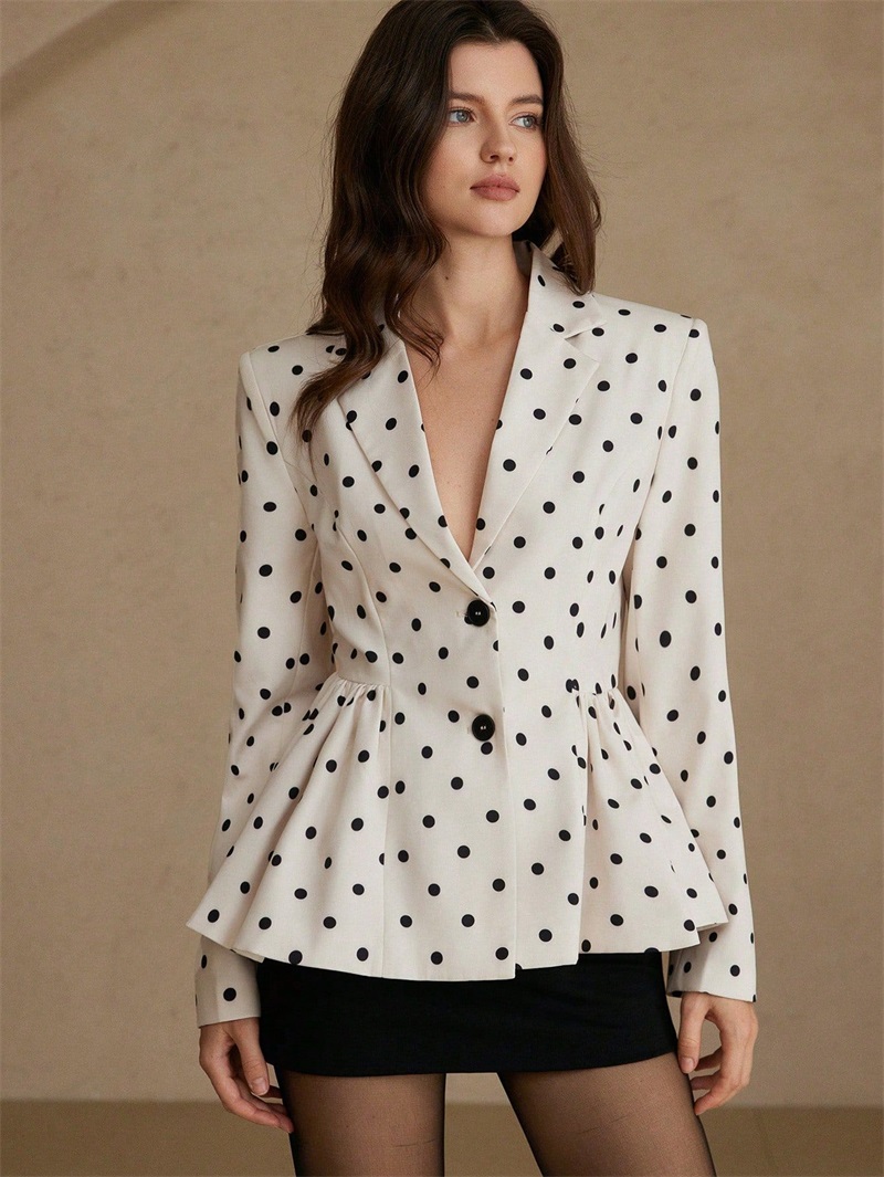 Beyaz Siyah Nokta Kadın Takım  - Women Formal Wear Black And White incelemesi ve fiyatı