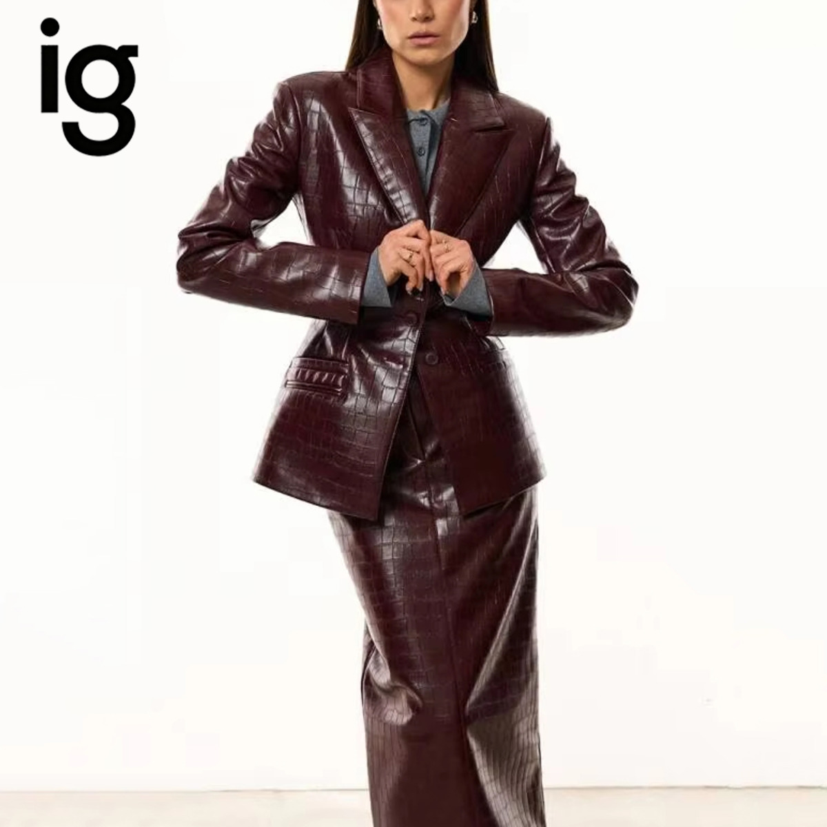IG Kadın Bordo Timsah Görünüml - Women Formal Wear Set incelemesi ve fiyatı