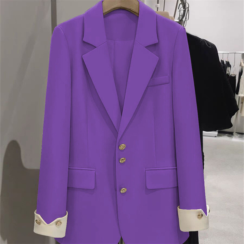 Moda Bayanlar Blazer Renk Bloğ - Formal Winter Wear Women Jacket incelemesi ve fiyatı