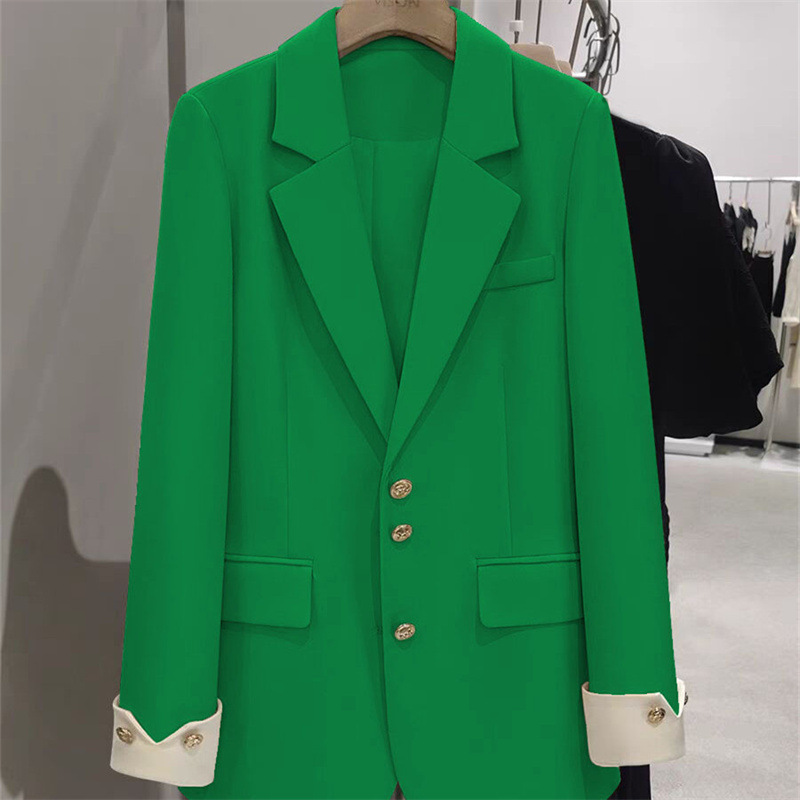 Moda Bayanlar Blazer Renk Bloğ - Formal Winter Wear Women Jacket incelemesi ve fiyatı
