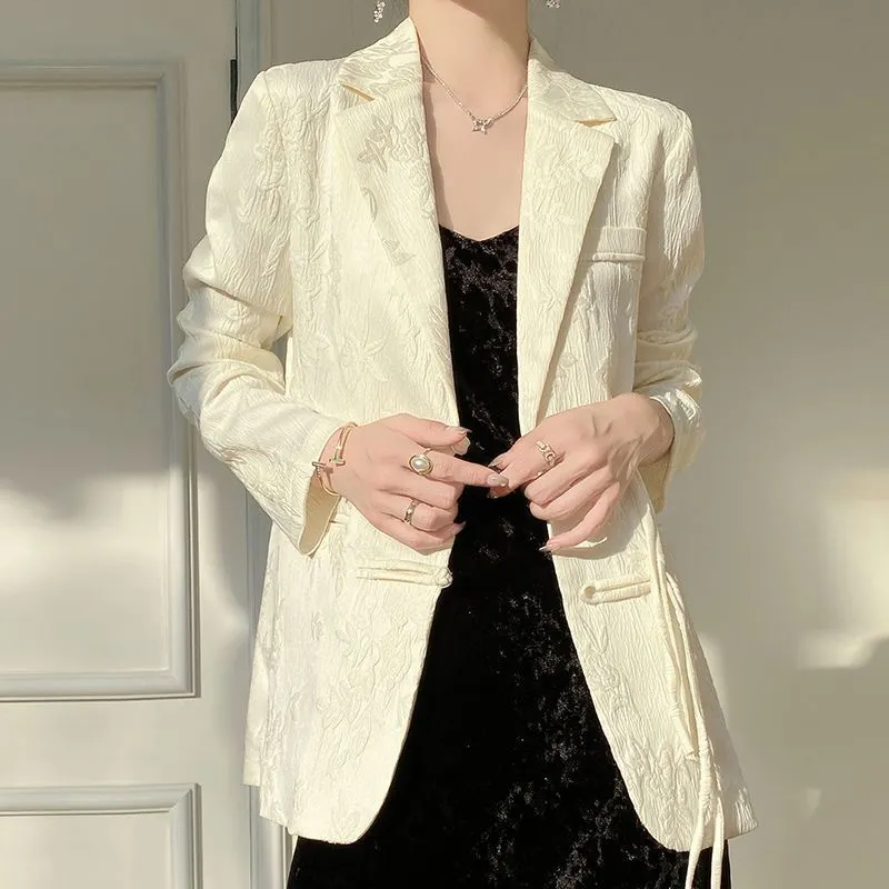 Kadın Beyaz Dokulu Blazer Ceke - Women'S Formal Wear Jackets incelemesi ve fiyatı