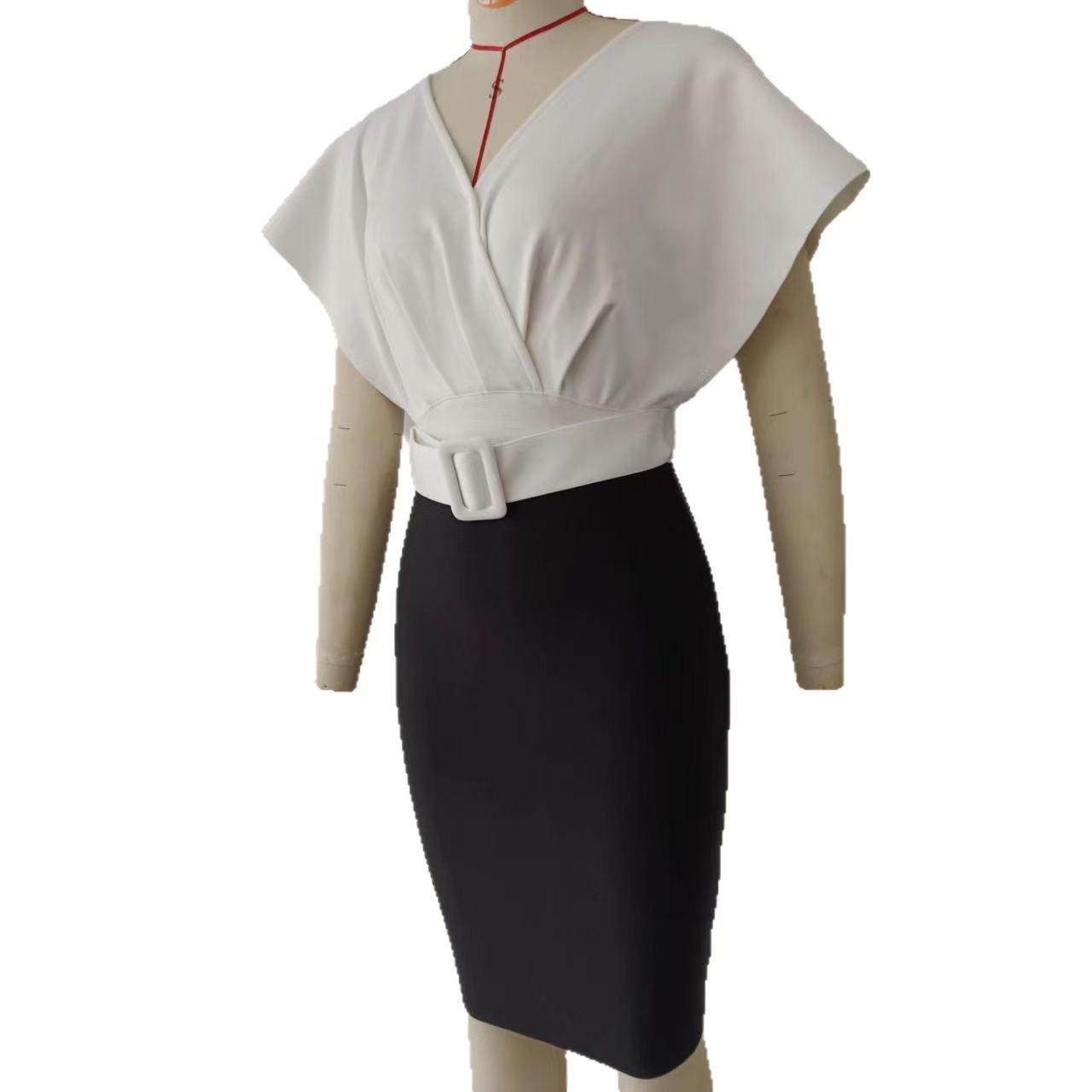 Sahte İki Gömlek Profesyonel K - Women Formal Wear Black And White incelemesi ve fiyatı