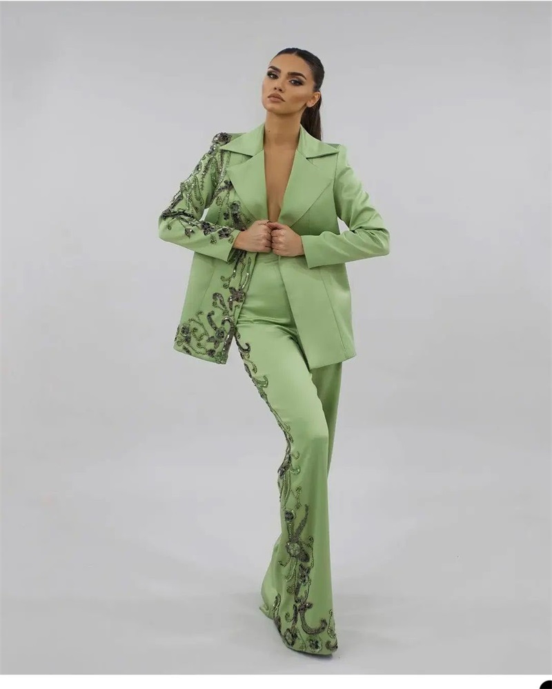 Tasarımcı Yeşil Saten Kadın Ta - Women Luxury Formal Wear incelemesi ve fiyatı