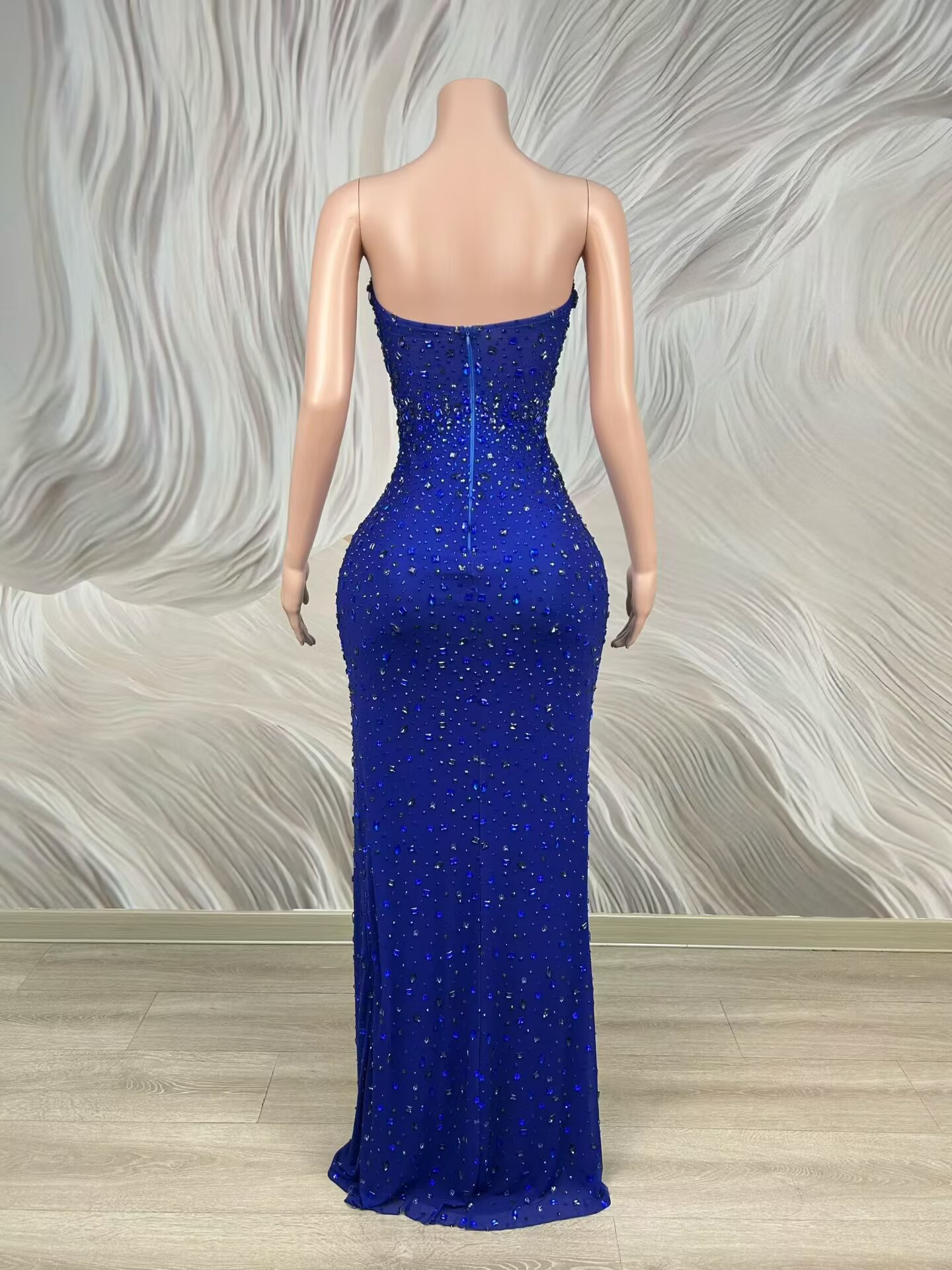 Işıltılı Yapay Elmas Mavi Stra - Women Luxury Formal Wear incelemesi ve fiyatı