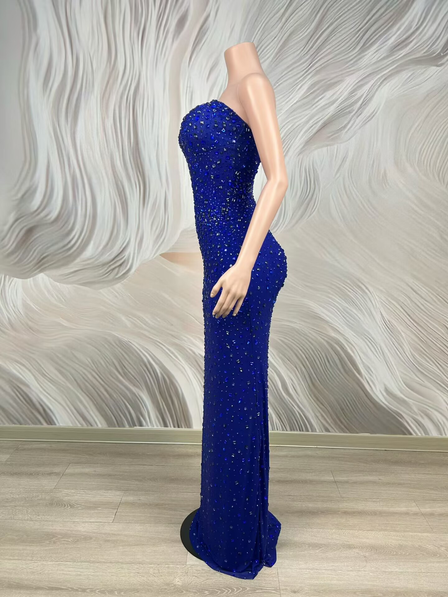 Işıltılı Yapay Elmas Mavi Stra - Women Luxury Formal Wear incelemesi ve fiyatı